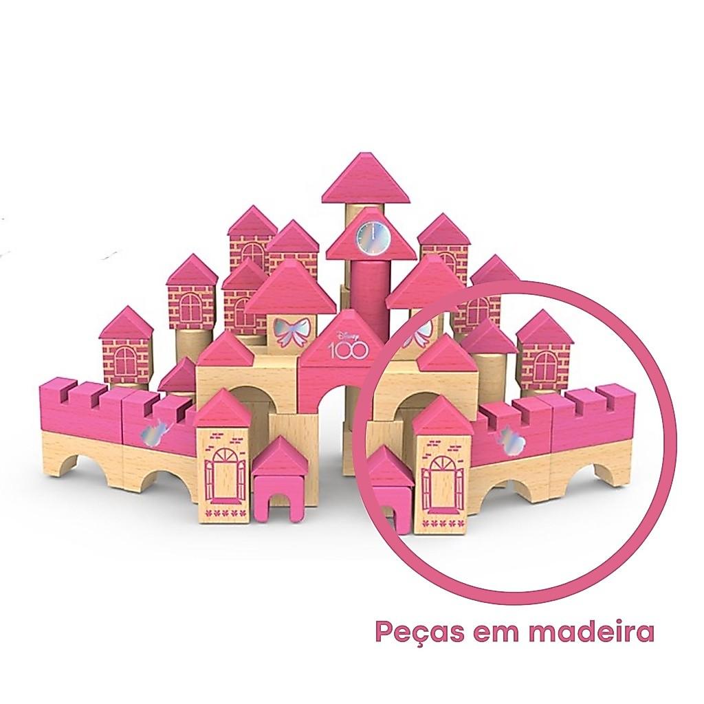 Brincando De Engenheiro Castelo Das Princesas Edição Especial Disney 100 Anos 80 Peças - Xalingo