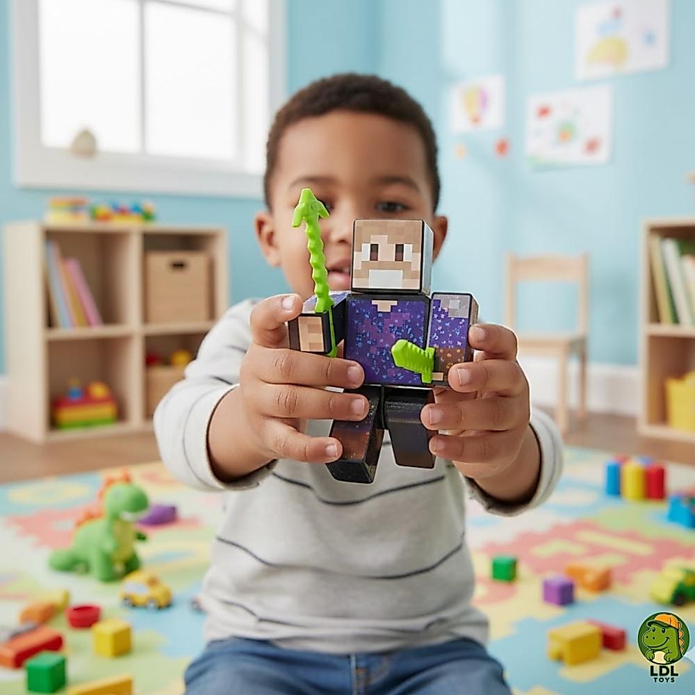 Boneco Tonigon 15cm Articulado Acompanha 3 Ferramentas Youtuber Original Algazarra