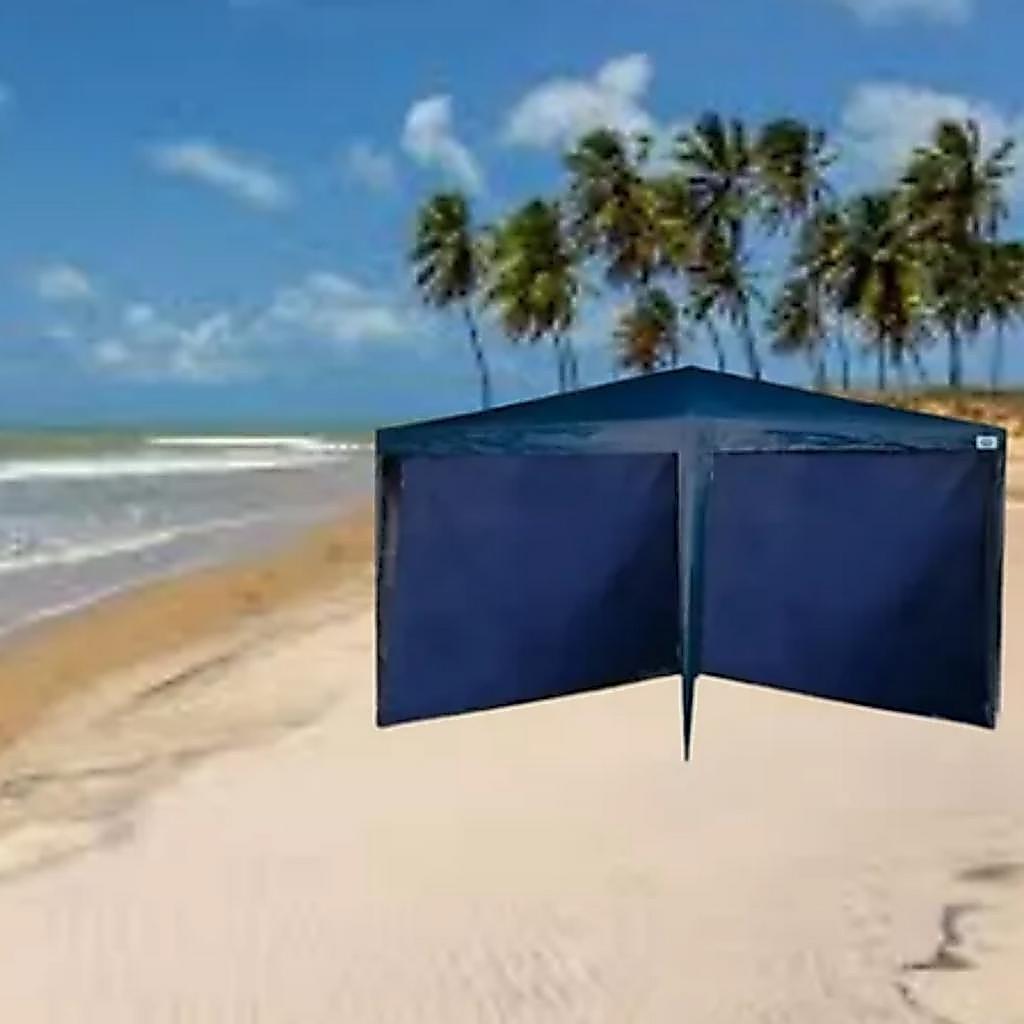 Conjunto De 2 Paredes Chalesco Ara Gazebo 3x3m Metros Azul - Não Acompanha A Tenda