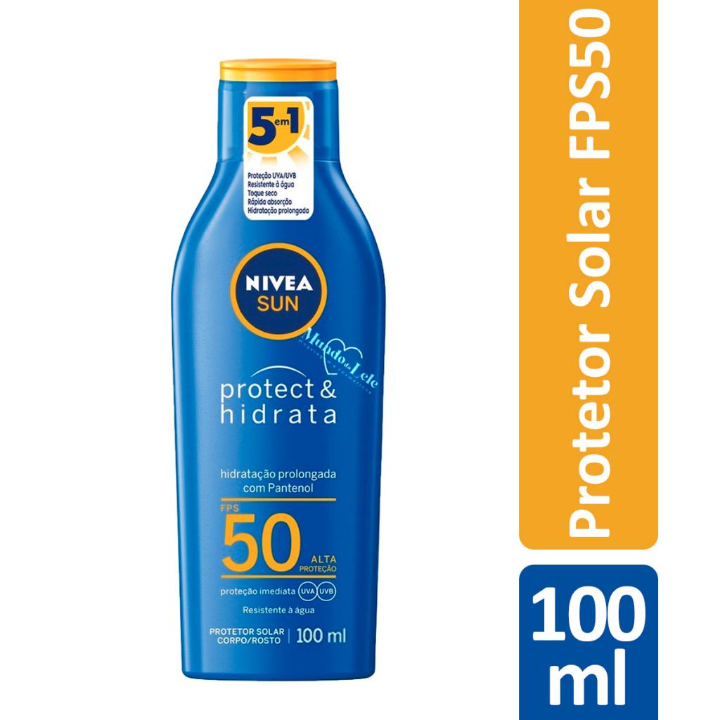 Kit Protetor Solar Nivea Sun Fps50 Protect Hidrata 200ml + 100ml
