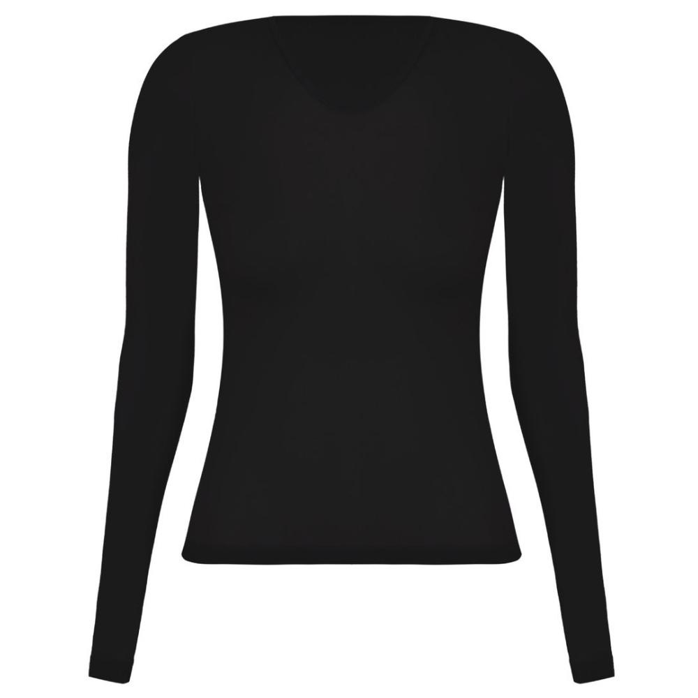 Blusa Feminina Segunda Pele Classica Com A Gola Redonda Lupo Aderente Confortavel Basica Fio 60