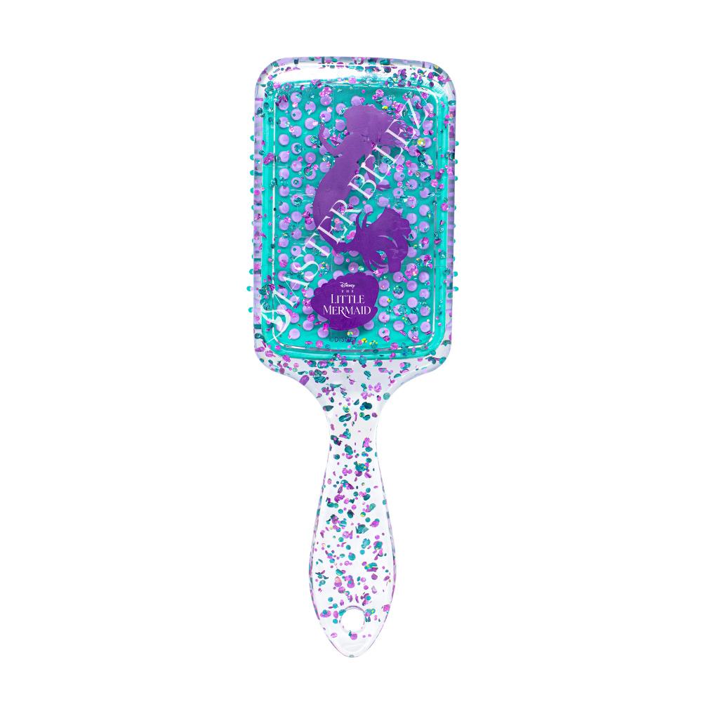 Escova Raquete Quadrada Profissional Disney Sereia Glitter