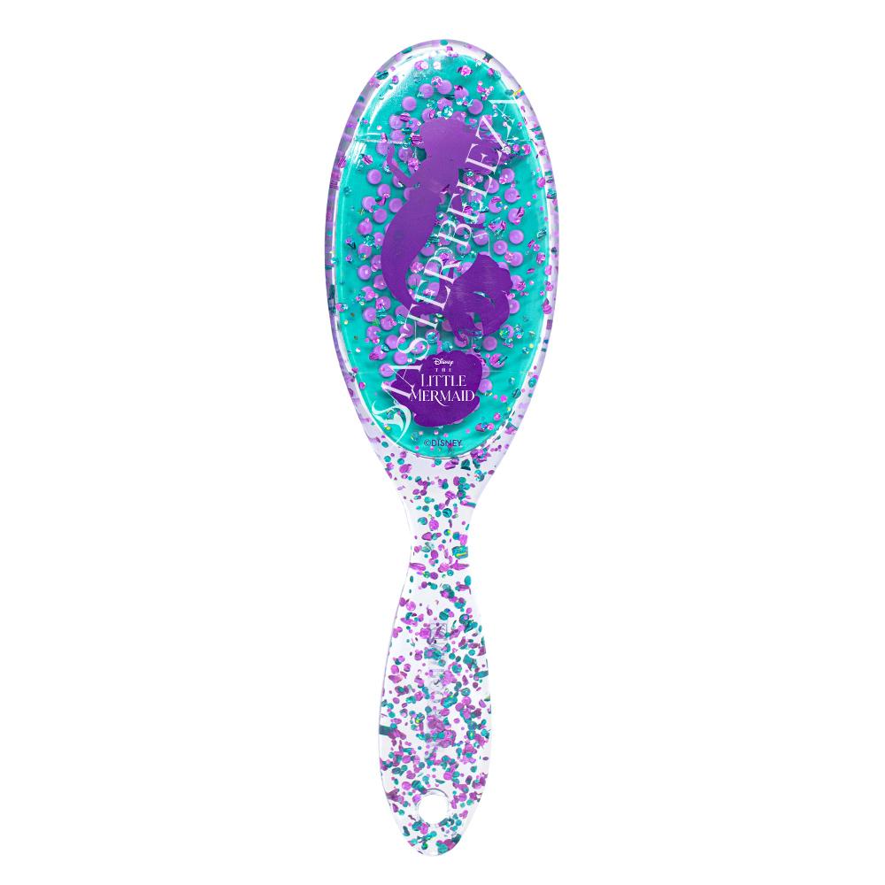Escova Raquete Oval Profissional Disney Sereia Com Glitter