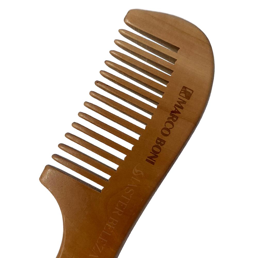 Pente De Madeira Wood Line Premium Dentes Largos Marco Boni Ref