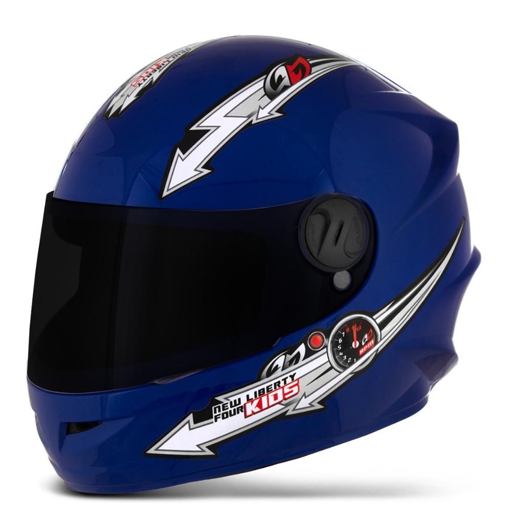Capacete Liberty Four Kids PRO Tork Viseira Fumê Tamanho 54 Infantil