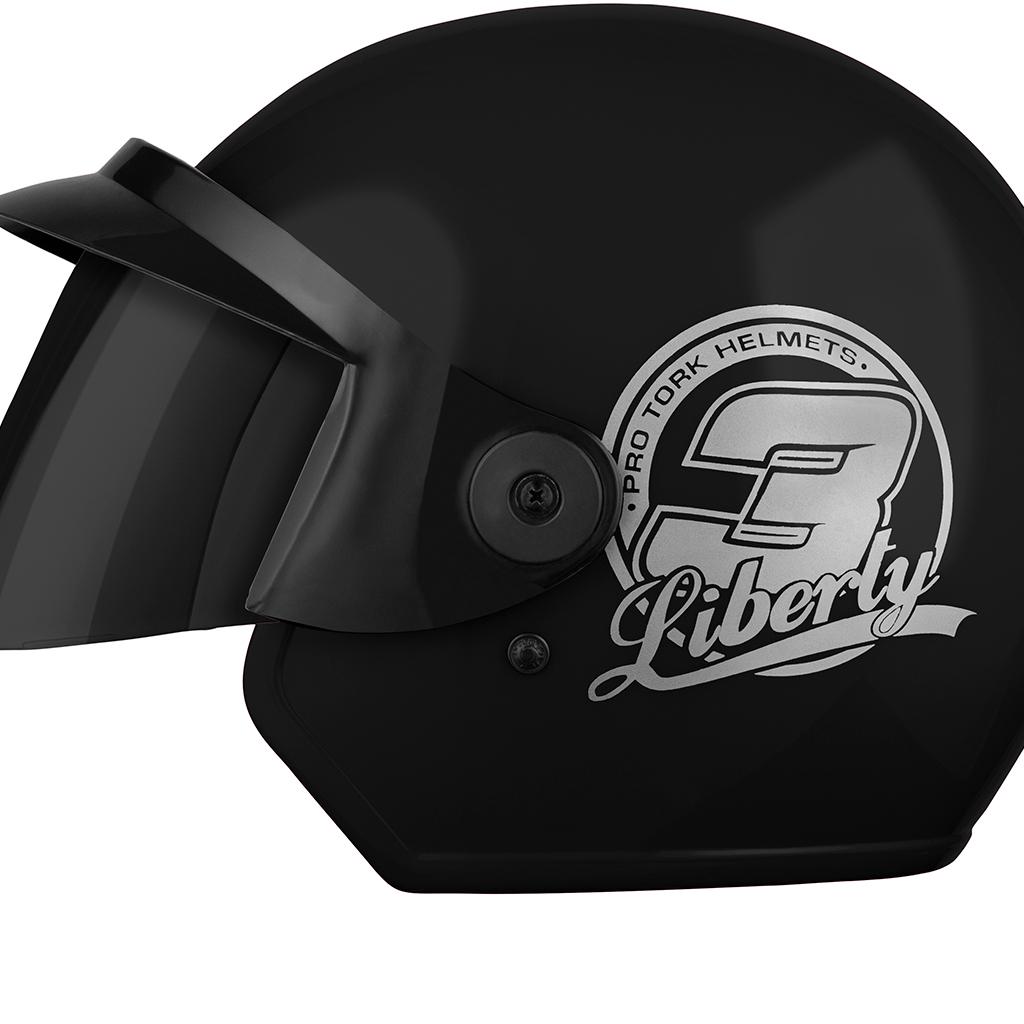 Capacete De Moto Aberto Liberty Three PRO Tork Masculino E Feminino Viseira Fumê