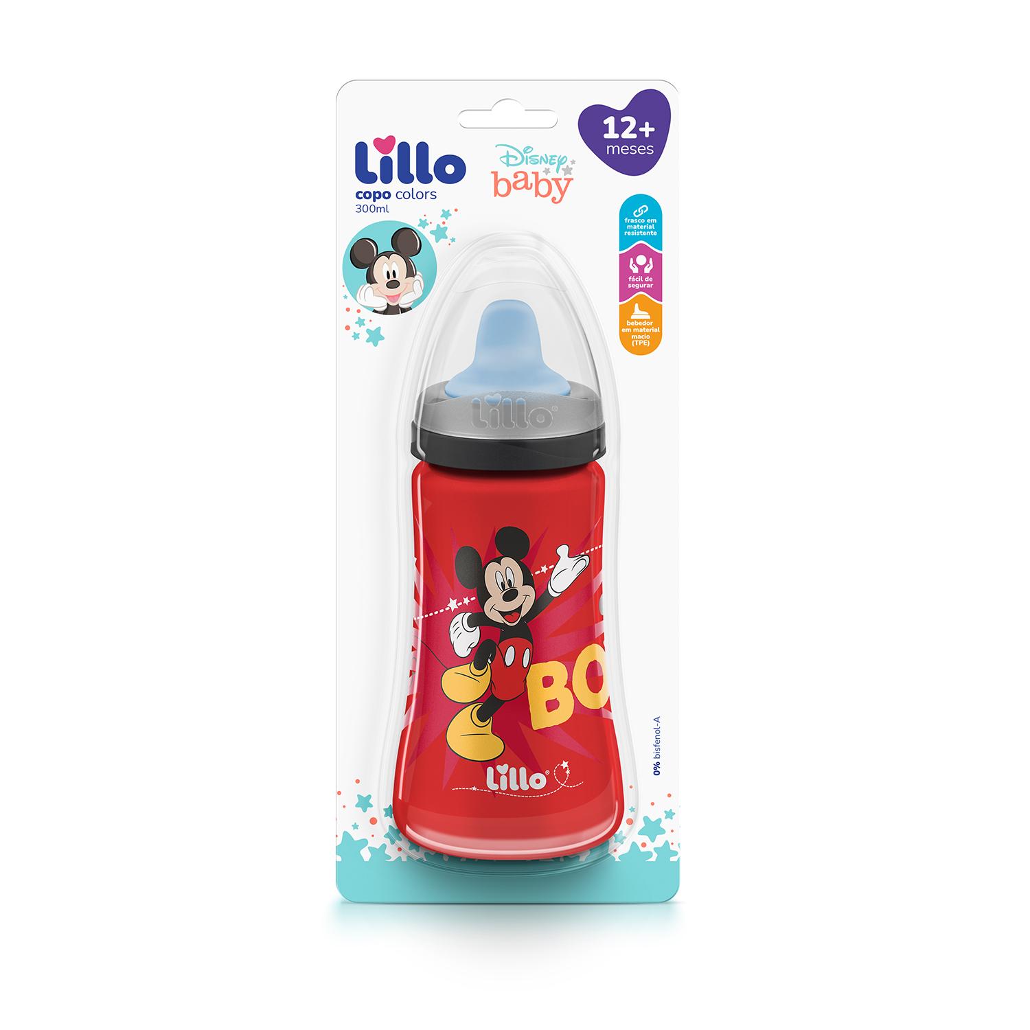 Copo Colors Bico De Silicone Disney Mickey Vermelho - Lillo
