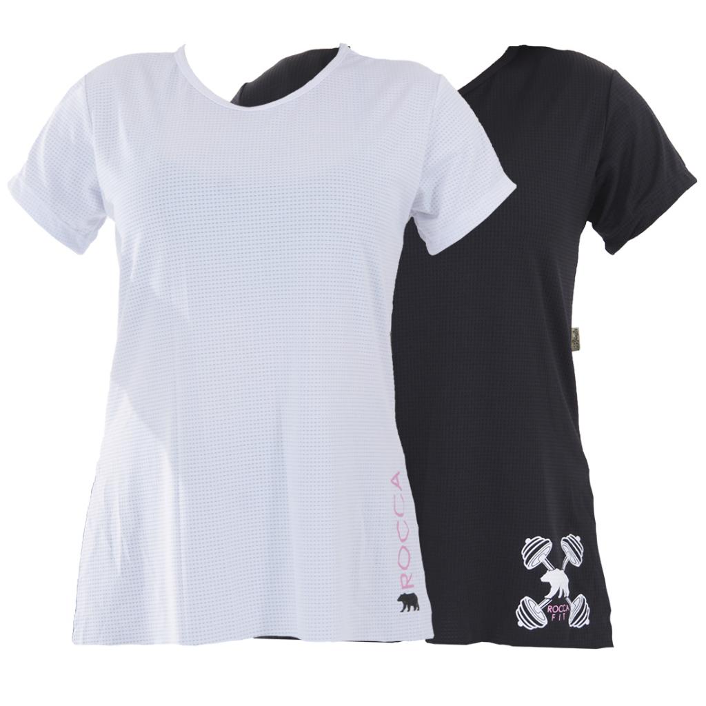 Kit 2 Blusas Poliamida Academia Dry-fit Tapa Bumbum