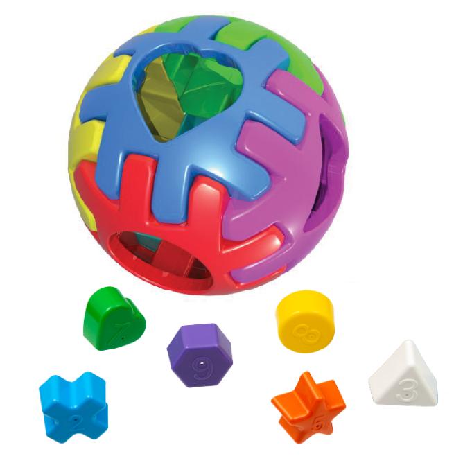 Bola Montável Tamanho P 10CM - Educativa Pedagógica -desenvolvimento Infantil Kendy Brinquedos - Certificado Inmetro