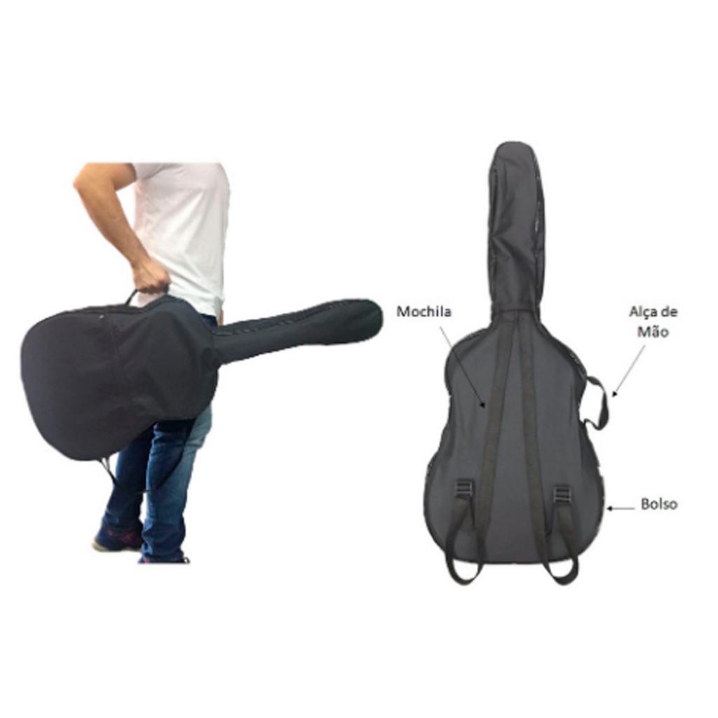 Capa Simples De Violão + Estante
