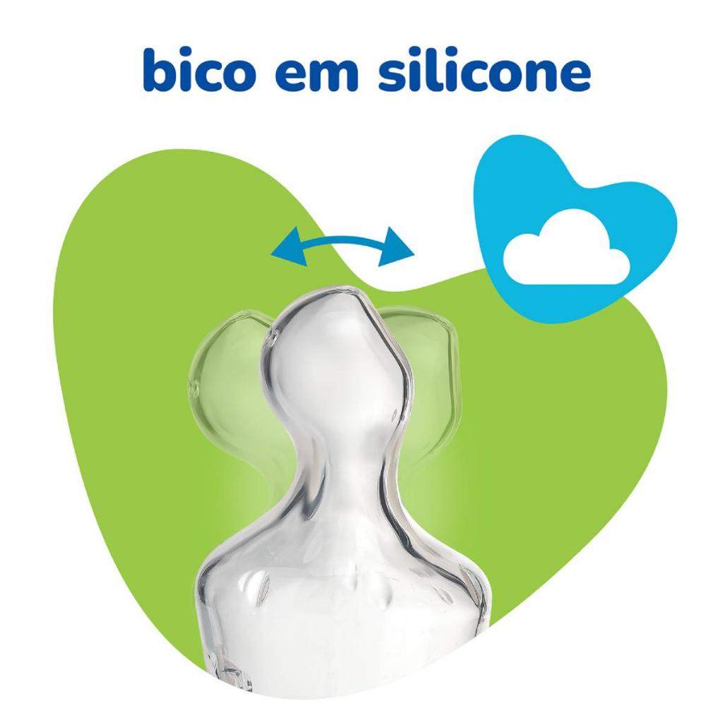 Mamadeira Magia Bico De Silicone 240ml 6m+ Rosa Lillo