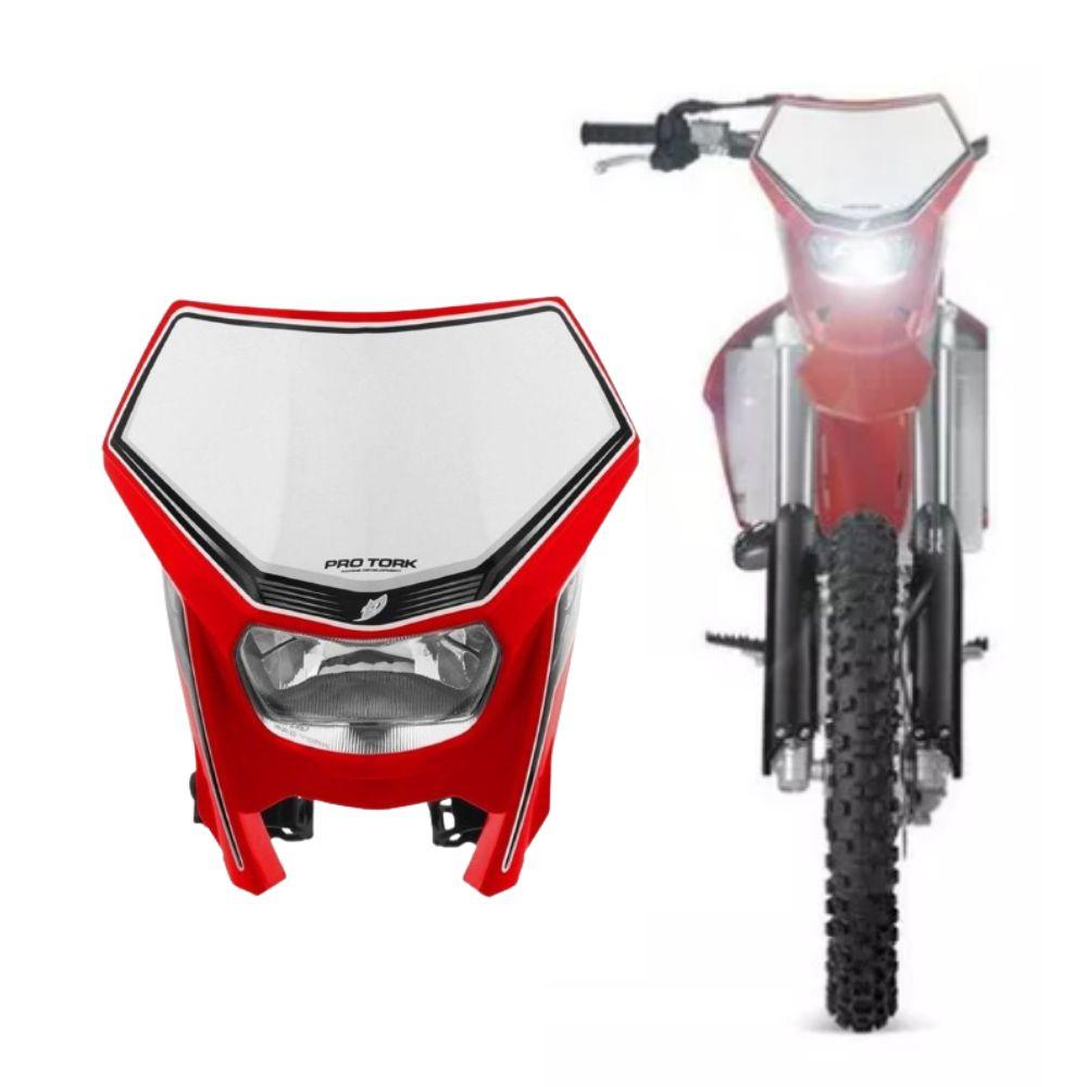 Farol Moto Universal Protork Branco