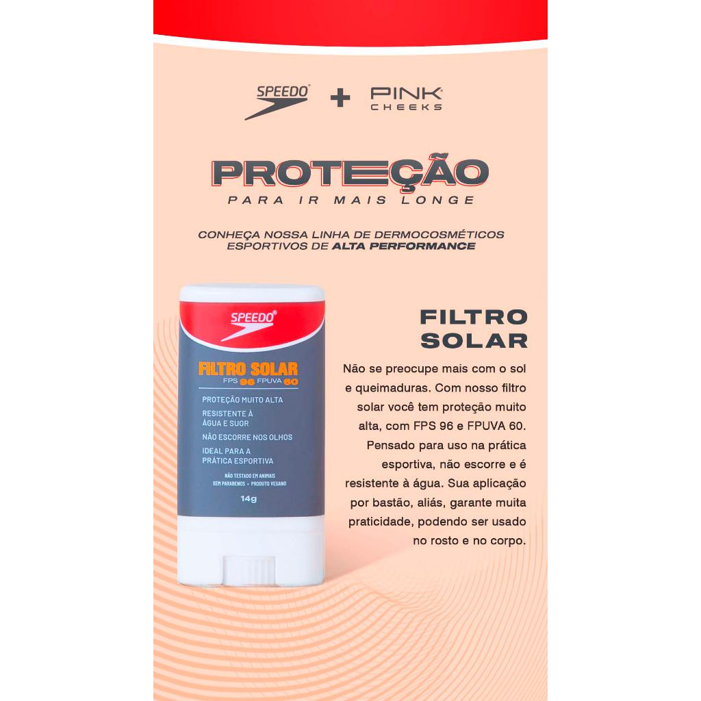 Protetor Solar Facial Fps96 E Fpuva60 Speedo 14g Pink Cheeks Original