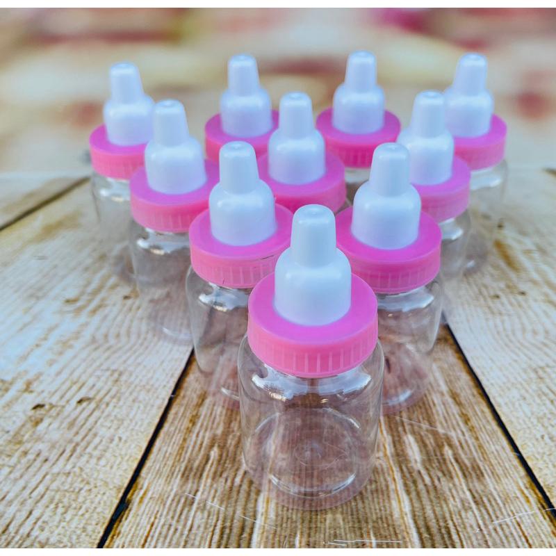 Kit 30 Mini Mamadeira Lembrancinha Chá De Bebê Azul Ou Rosa//