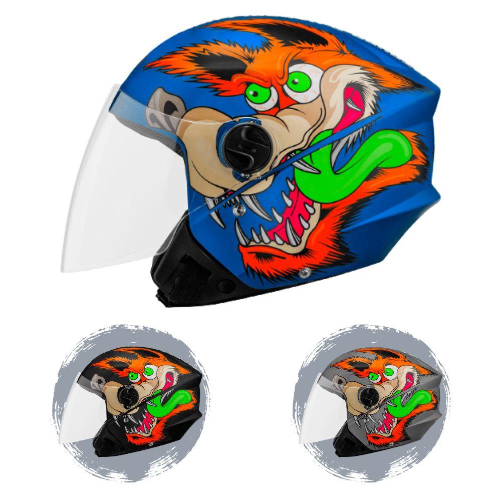 Capacete Aberto Moto Varios Modelo Feminino Masculino New Liberty Three 3 Com Viseira Cristal