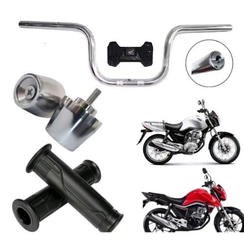 Kit Guidão+manopla Cargo+peso Pcx/cg/fan/titan 125/150/160 Com Mesa Cadeado