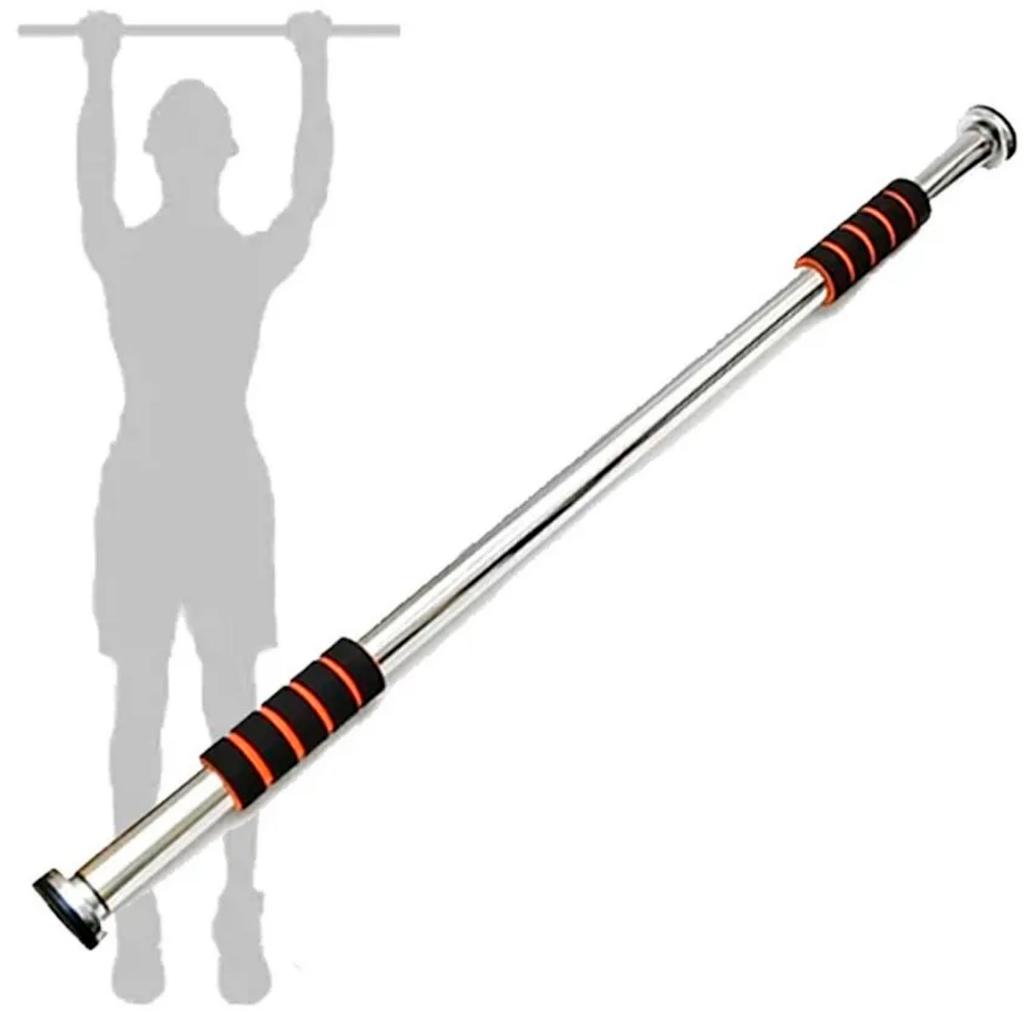 Barra Fixa Porta Exercício Crossfit Treino Musculação Barra Ajustável Porta 62cm 92cm Gt369 Lorben