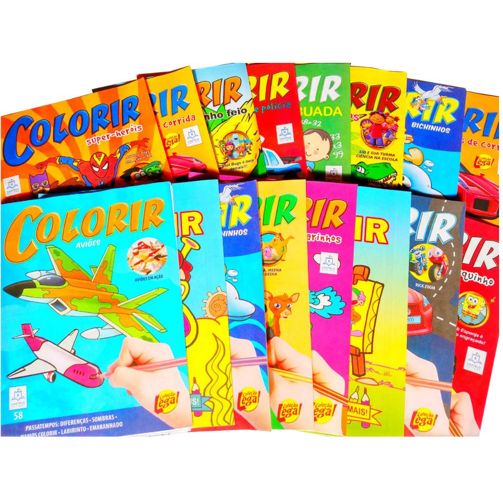 20 Revistas Livrinhos Colorir Infantil Atividades Pintar Lembrancinha Aniversario Prenda Quermesse
