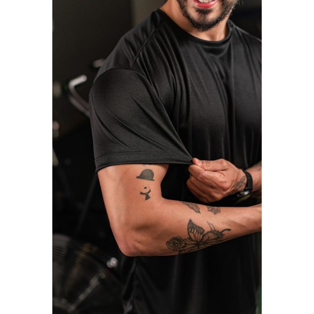 Camisa Masculina Proteção Solar Uv Camiseta Térmica Manga Curta