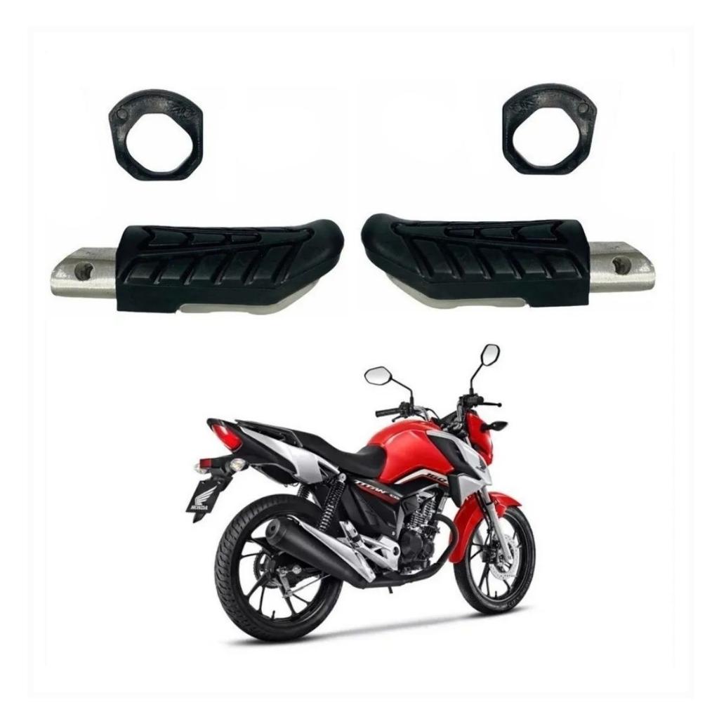 Par Pedaleira Direito E Esquerdo Moto Titan 160 Cb 250F