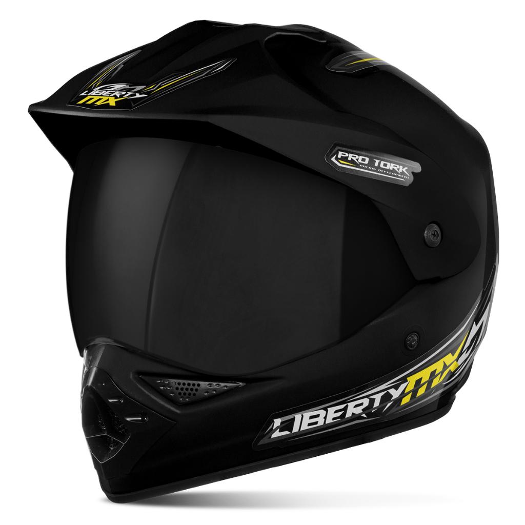 Capacete Motocross Viseira Fumê PRO Tork Mx Vision Preto