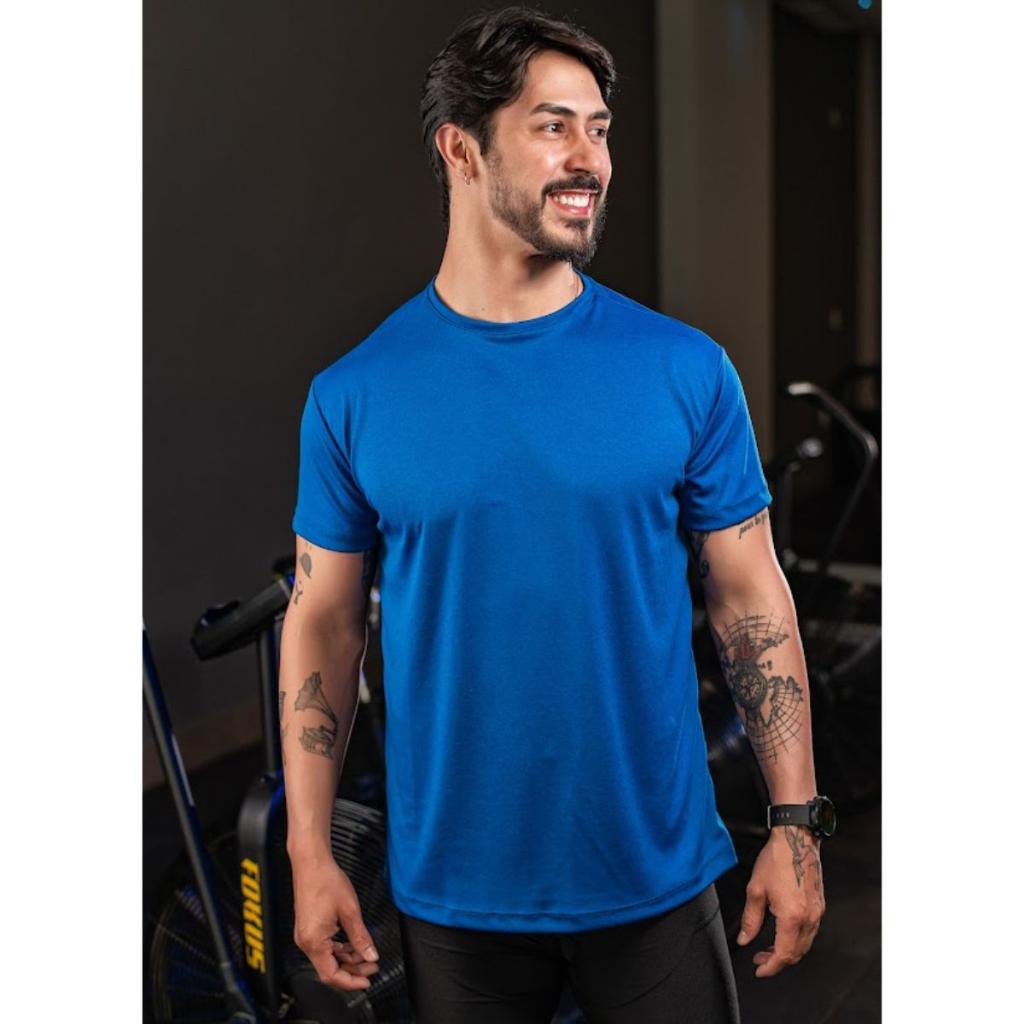 Kit 3 Camisas Masculinas Fitness Academia Com Proteção Uv Manga Curta Blusa Térmica Praia Piscina