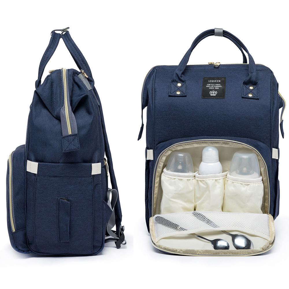Bolsa Feminina Mochila Maternidade Lequeen Original Multifuncional