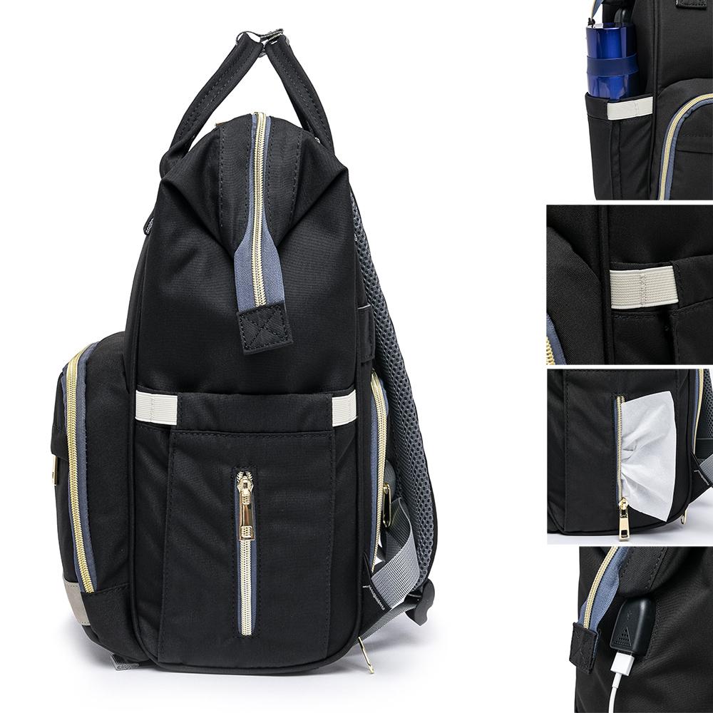 Mochila Bolsa Maternidade Bebê Lequeen Porta Mamadeira Térmico