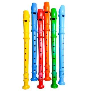 6 Flauta Doce Embocadura Simples Infantil Brinquedo Musical Lembrancinha Aniversario Prenda