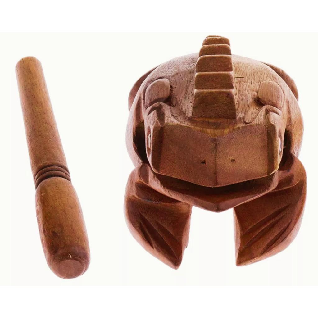 Sapo Reco Infantil Pedagógico Madeira C/Baqueta