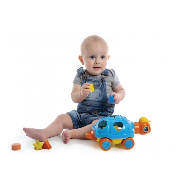 Tartaruga Brinquedo Pedagógica Para O Desenvolvimento Infantil Com Peças De Encaixar