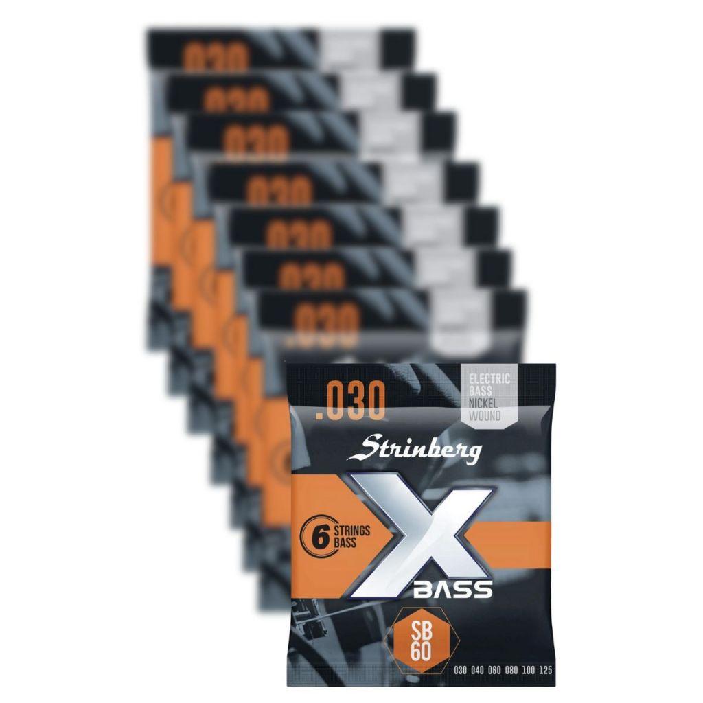 Kit 2 Encordoamento Strinberg Para Contra Baixo SB60 - 6 Cordas
