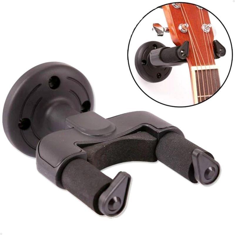Suporte De Parede Lorben Fixo Trava Para Pendurar Instrumentos Violão Guitarra Baixo Violino Ukulele