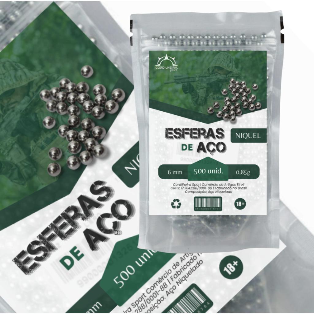 Pacote De Esferas De Aço Níquel 6mm - 500 Unidades Cordilheira