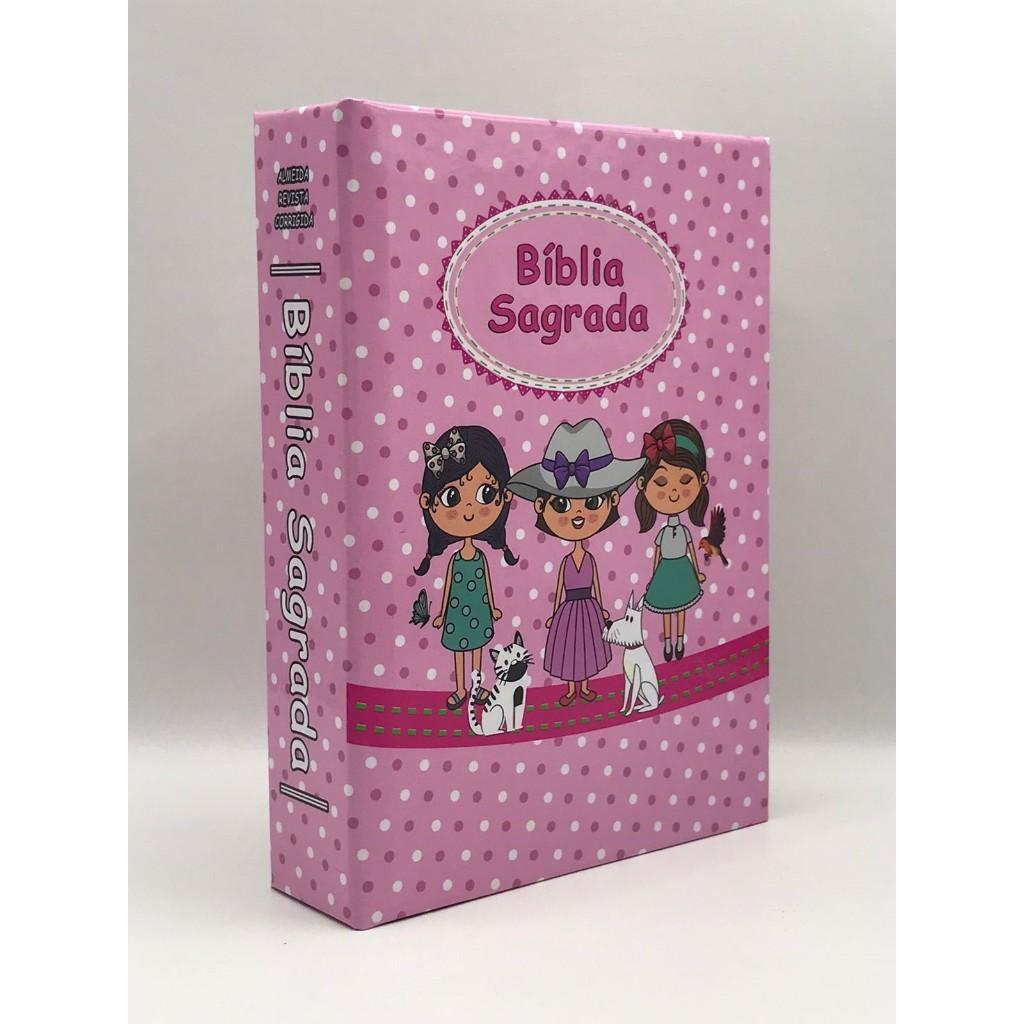 Bíblia Sagrada Tamanho Pequeno Infantil Completa Menininhas