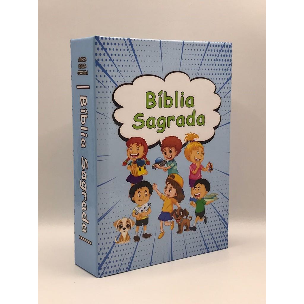 Bíblia Sagrada Tamanho Pequeno Infantil Completa Menininhos