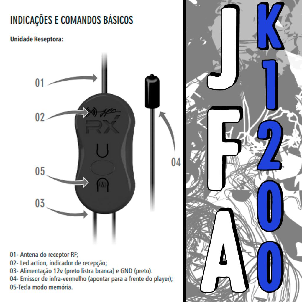 Controle Remoto Jfa K1200 Longa Distância Metros Automotivo + Central Completo