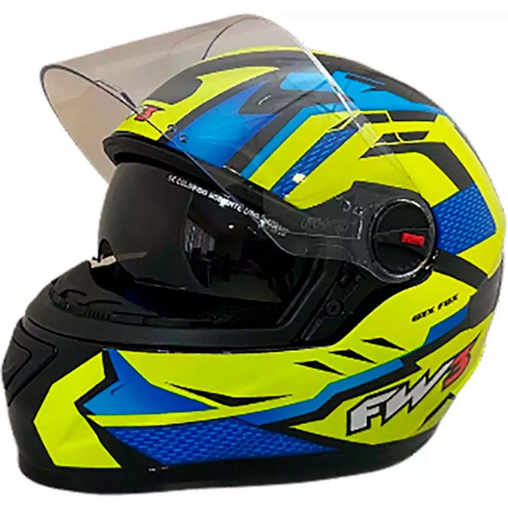 Capacete Moto Fechado Gtx Fox Fw3 Óculos Fumê Várias Cores