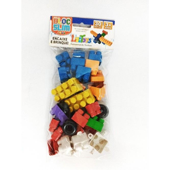 1 Pct De Bloco De Montar 30 Peças Rodinha Brinquedo Didático Educativo Oferta
