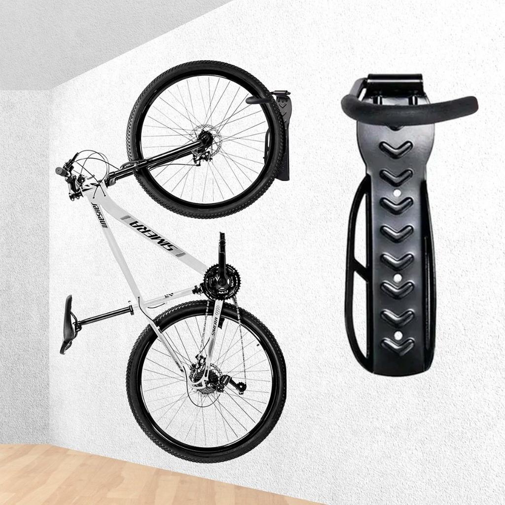 Suporte Gancho Para Pendurar Bicicleta Parede Universal Preto