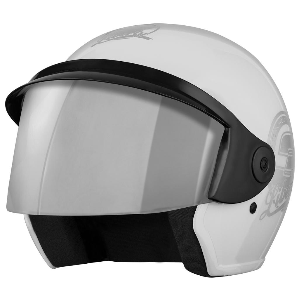 Capacete Aberto Feminino E Masculino PRO Tork Liberty Three Amarelo Viseira Cromada