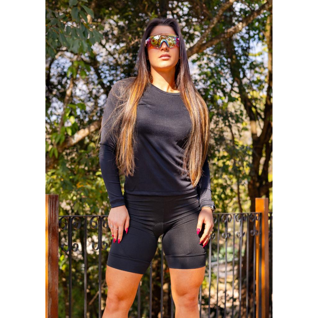 Camisa Feminina Blusa Térmica Segunda Pele Camiseta Com Proteção Uv Blusa Manga Longa