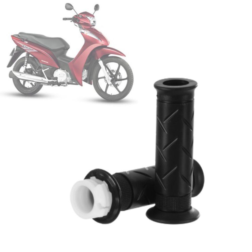 Kit Manopla Com Roldana Acelerador Cromo Forte Original Biz 125