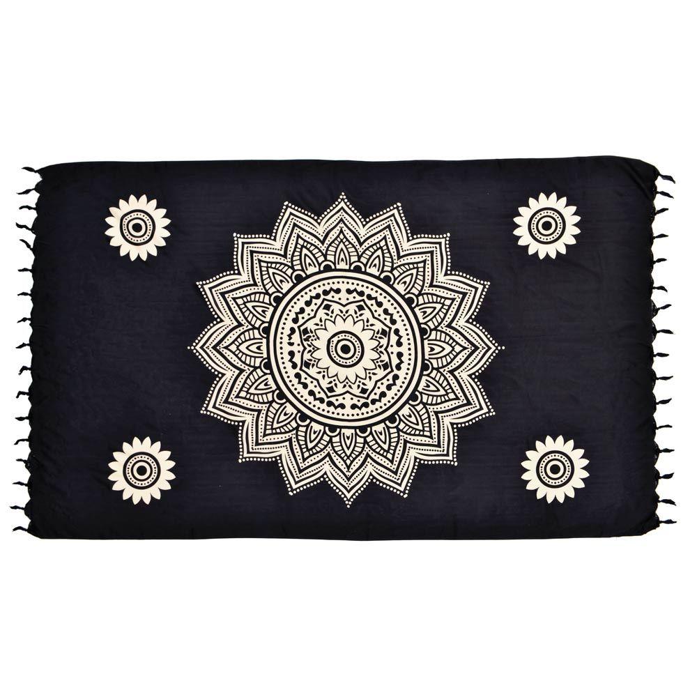 Canga De Praia Poliéster Feminino Filtro Dos Sonhos Mandala Grande