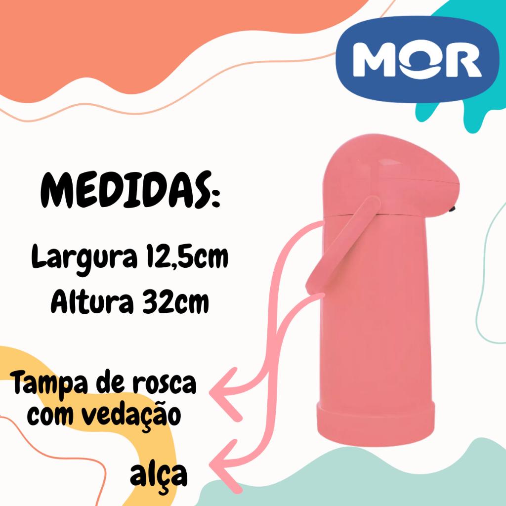 Garrafa Térmica Nobile 1 Litro De Pressão Mor Com Alça