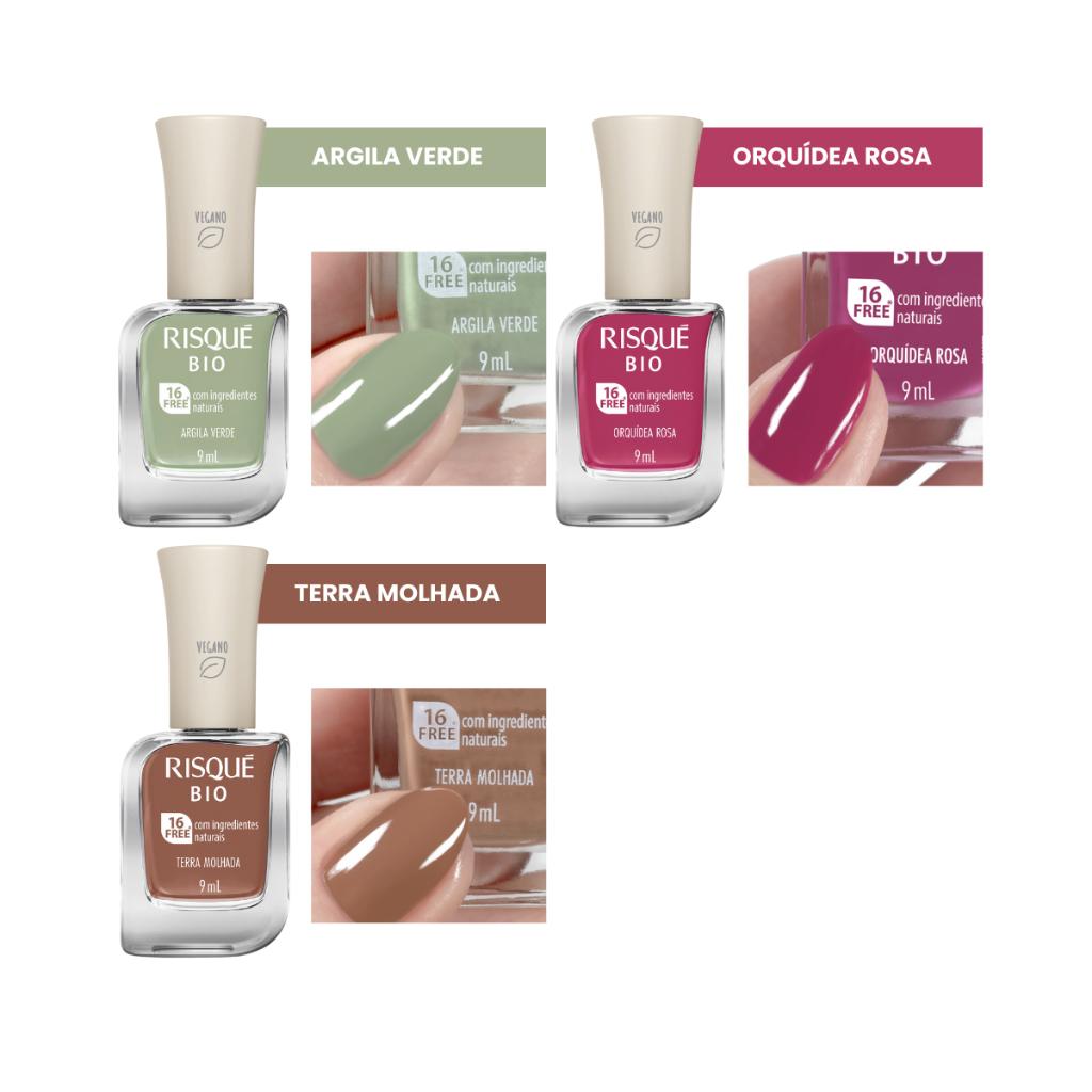 Esmalte Vegano Hipoalergenico Bio Risqué Unha Manicure Escolha O Seu