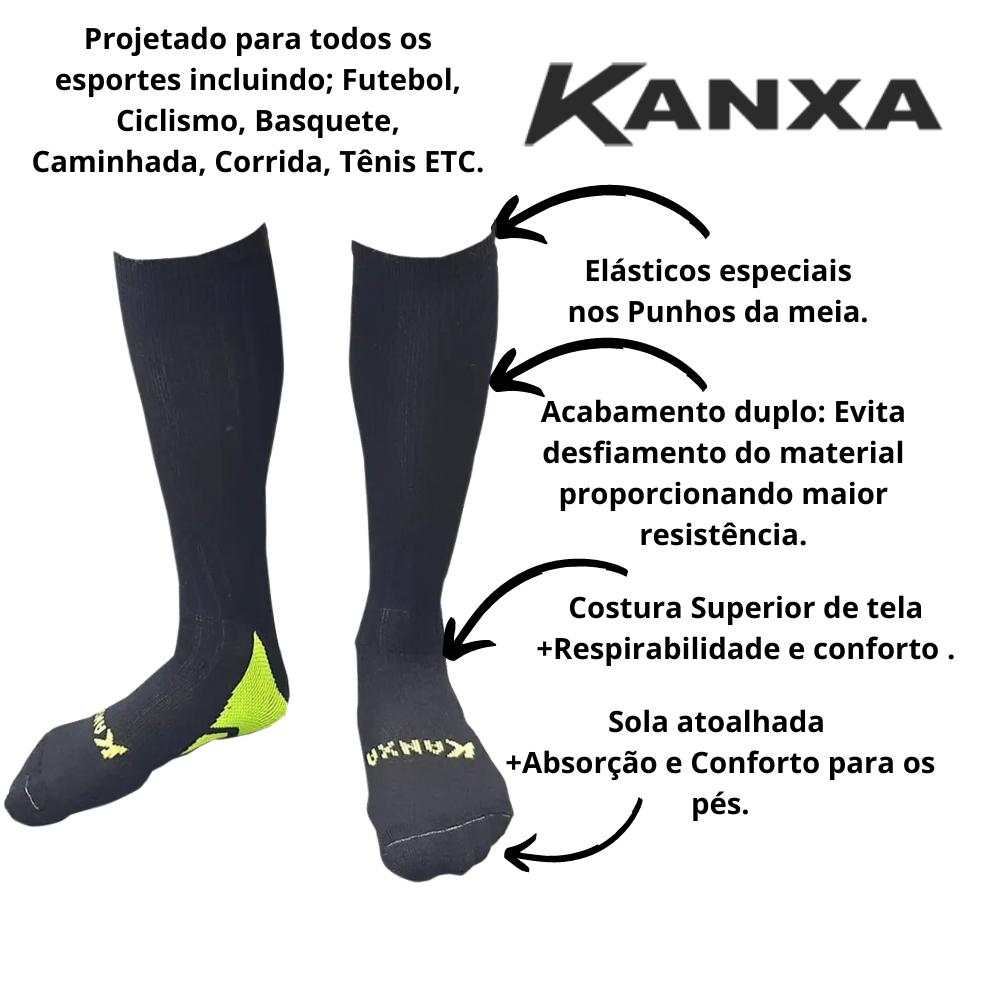 Meião De Futebol Kanxa 3/4 Alta Qualidade E Conforto Para Treinos E Jogos