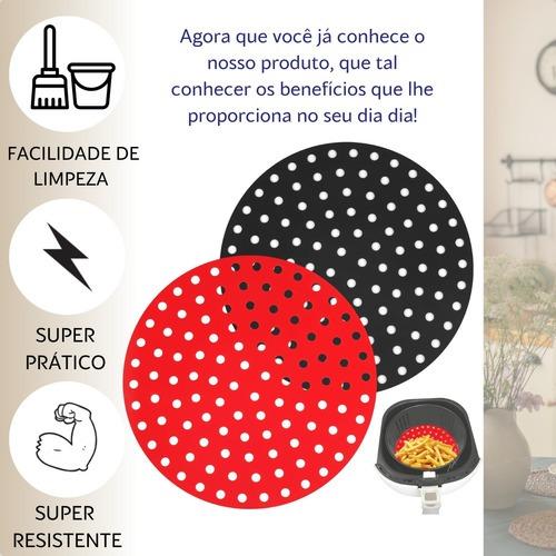 Tapete Redondo De Silicone P/airfryer Universal Fritadeira