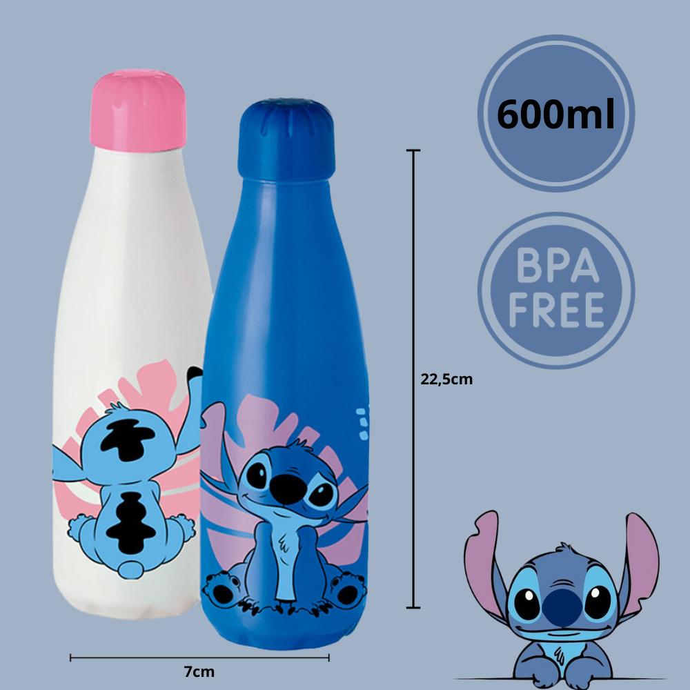 Squeeze Garrafinha De Água Tampa Personagem 600ml Stitch E Namorada Homem Aranha Angel Personagem