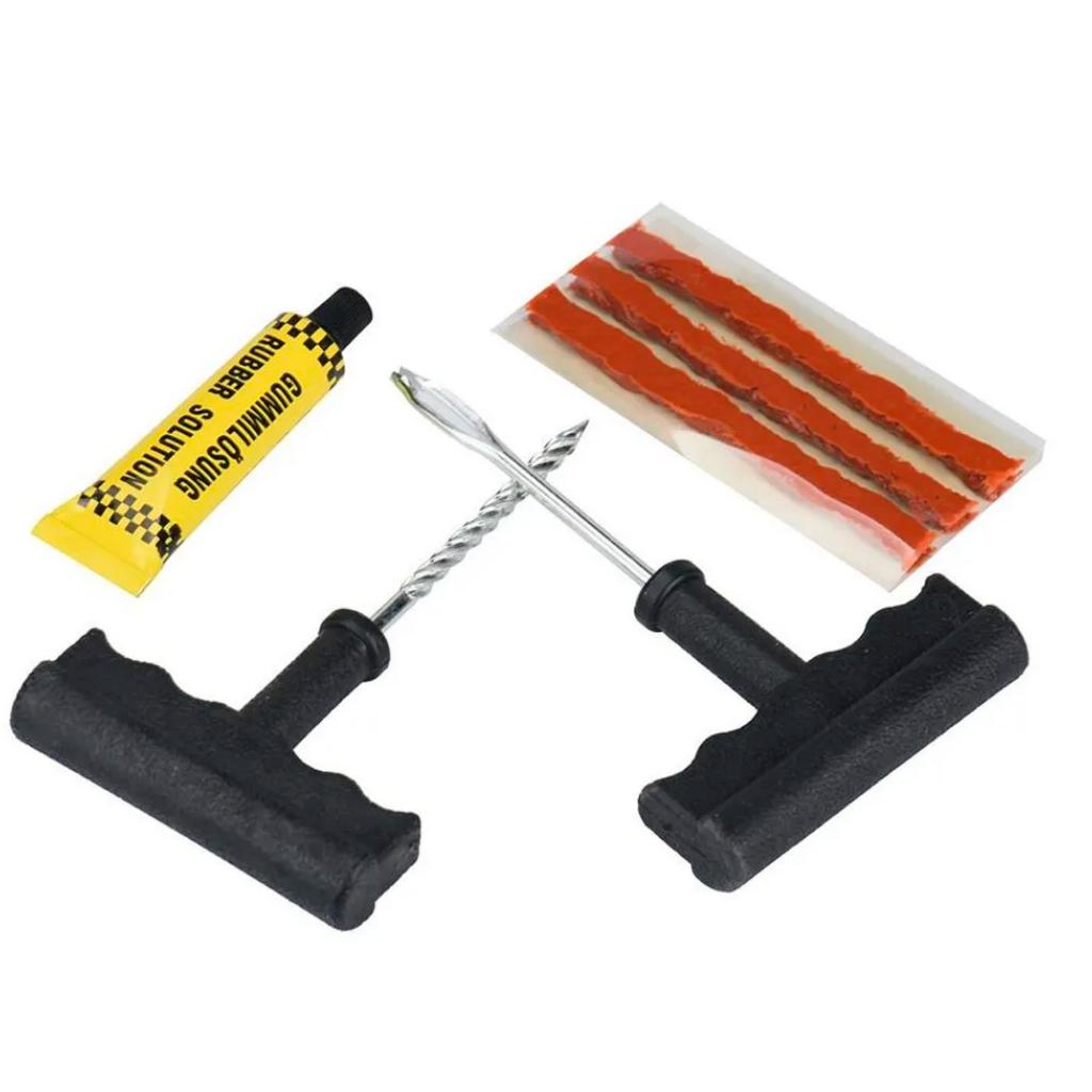 Kit Reparo De Pneu Moto Carro Sem Câmara 6 Peças Tipo Macarrão Fácil Aplicação